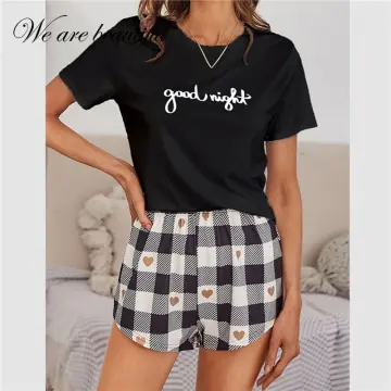 Pajamas for Women Summer Solid Sleepwear Cotton Pyjamas Set Tank Top Shorts  Cute Underwear Set Soft Sleeveless Nightwear
