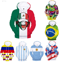 2023 New 2022 Argentina Brazil World Cup 3d Printed Hoodie popular