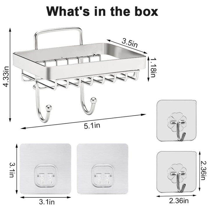 soap-dish-holder-for-bathroom-with-sponge-hook-bar-soap-holder-for-shower-wall-mounted-soap-drainer-tray-adhesive