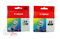 Canon BCI-24 Bk , BCI24 Co อิงค์เจ็ทหมึกสีดำ และตลับหมึกรวมสี