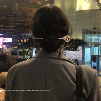 【CW】Korean Fashion Hair Stick Gold Silver Color Metal Ball Circular Hair Sticks Simple Hair Accessories Female One-word Hairpin