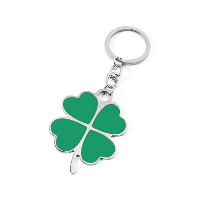 High Quality Green Leaf Keychain Fashion Creative Beautiful Four Clover Leaf Lucky Key Chain Jewelry Keyring Bag Accessories Key Chains