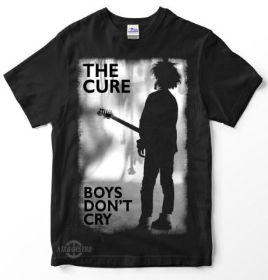 เสื้อยืดผู้ชาย THE CURE BOYS วินเทจพลัสขนาดร็อคเสื้อยืดวง