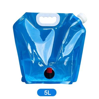 กระเป๋าท่องเที่ยวกลางแจ้งพับได้5L/10L,ไม่รั่วซึมอเนกประสงค์กระเป๋าใส่น้ำแบบพกพาพร้อมก๊อกน้ำสำหรับปิกนิกปีนเขา