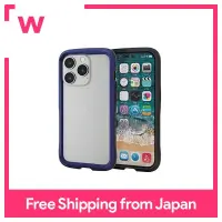 ELECOM iPhone 14 Pro Case Cover Bumper Impact Resistant [All-around air cushion absorbs impact] TOUGH SLIM LITE with strap hole Navy PM-A22CTSLBNV