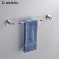 ☏♀ 304 Stainless Steel Bathroom Single Towel Bar 60CM Bathroom Towel rail Towel Holder Stainless Steel Pole