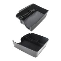 ◄ Center Console Organizer Tray Automotive Accessories Small Items Tray Easy Installation Hidden Cubby for Tesla Model 3 Y