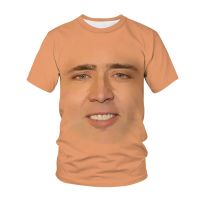 Funny Printing T-Shirt Actor Nicolas Cage 3D Printed Streetwear Men Women Fashion Oversized T Shirt HipHop Tees Tops Male Tee