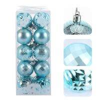 20Pcs Christmas Tree Hanging Balls Christmas Balls Ornaments Delicate Blue Creative Decor Ball Plastic Ball for Christmas Decor