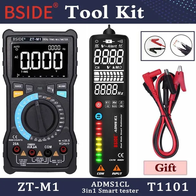 Bside Digital Multimeter Profesional True Rms 8000 Analogue Tester 20a