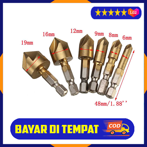 Mata Bor Spiral Titanium Coated 3PCS / Mata Bor Set Besi Kayu Tembok ...