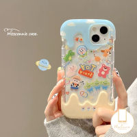 MissConnie เคสการ์ตูนทอยสตอรี่บัซไลท์เยียร์ใช้ได้กับ IPhone 7Plus 11 13 12 14 Pro Max XR 7 8 Plus X XS Max หมีสตรอเบอร์รี่น่ารักหมีลอตโซ่ลูกกวาด3D ไอศกรีมเคส Tpu นิ่ม