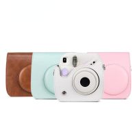PU Leather Camera Case for Fujifilm Instax 7+ Polaroid Camera Bag with Shoulder Strap Digital Photography Protection Storage Bag