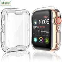 Migeet เคสซิลิโคนป้องกัน TPU โปร่งใสอัลตร้าเคสสำหรับ Apple Watch 8 7 6 5 4 3 2 1 SE 40มม. 41มม. 42มม. 38มม. 44มม. 45มม. 49มม.