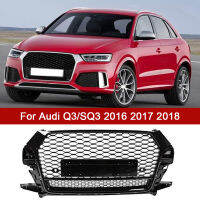 ด้านหน้ากันชน Grill Center Grille สำหรับ Audi Q3SQ3 2016 2017 2018 (Refit สำหรับ RSQ3สไตล์) รถอุปกรณ์เสริม