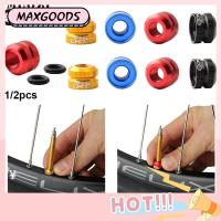 MAXG 1/2pcs 4 สี ยางสูญญากาศสำหรับจักรยาน หัวฉีดวาล์วภายใน ยางรถจักรยาน ฝาครอบวาล์วท่อ ถั่วปากอ้า การเปลี่ยนน็อตล็อค