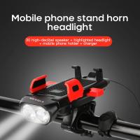 4 IN 1 Led Bicycle Light Front USB Rechargeable Horn Phone Holder Bicycle 3000MAh Bike Lamp Flashlight For Bike Light Lantern