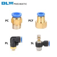 1PCS Pneumatic Quick Connector PC PCF PL SL 4MM 6MM 8MM 10MM 12MM Hose Tube Air Fitting 1/4" 1/8" BSPT Male Thread Pipe Coupler Hand Tool Parts Access