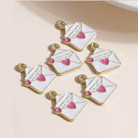 10pcs 11*15mm Enamel Love Letter Charms for Jewelry Making  Cute Girls Charms Pendants Necklaces Earrings Handmade Accessories DIY accessories and oth