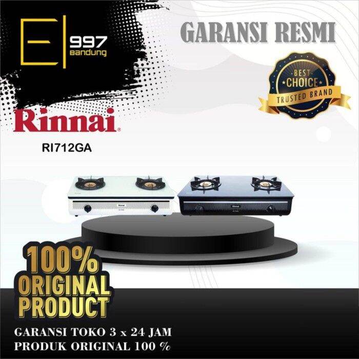 KOMPOR GAS RINNAI RI 712GA / RI 712 GA , TEMPERED GLASS 2 TUNGKU | Lazada  Indonesia