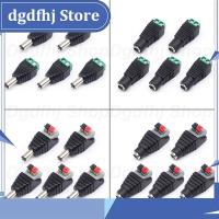 Dgdfhj Shop 5pcs DC male female power connector 5.5*2.1mm plug positive negative to solderless pressure terminal LED wiring connector