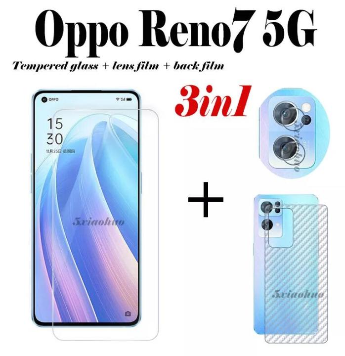 oppo-reno-7-pro-ฟิล์มกระจกนิรภัย-ฟิล์มกระจกนิรภัย3-in-1สำหรับ-oppo-reno-7-5g-กันรอยหน้าจอกระจกนิรภัย-ฟิล์มติดกล้อง-ฟิล์มหลังฟิล์มกระจก-reno-6z