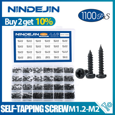 1100 ชิ้นรอบหัวกระทะแตะสกรูชุด M1.2 m1.4 m1.5 m1.7 M2 มินิสกรูแล็ปท็อปคอมพิวเตอร์สกรูฟิลลิปสกรูชุด