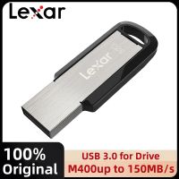 USB ดั้งเดิม M400 USB แฟลชไดรฟ์ Lexar 3.0 32GB 64GB 128ตัวจุความจำกิกะไบท์สูงสุด150MB/S ปากกาไดรฟ์โลหะ U Disk สำหรับคอมพิวเตอร์