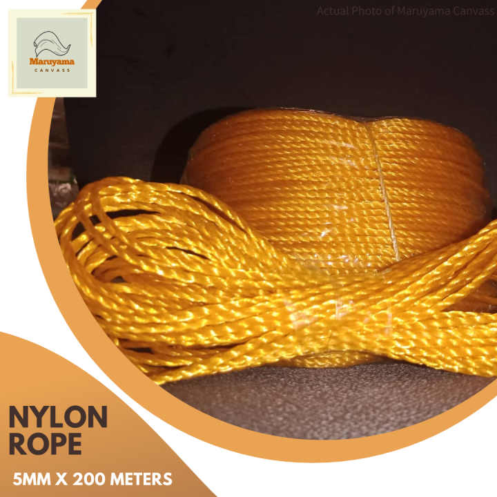 NYLON ROPE 5MM X 200 METERS ROPE ONLY FOR Waterproof Trapal Lona tolda