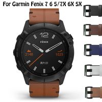 สายนาฬิกา Quick Fit 22 26 มม. สําหรับ Garmin Fenix 6 6X Pro 5X 5Plus 3HR 935 965 265 7 7X สายรัดข้อมือซิลิโคนหนังแท้ Correa