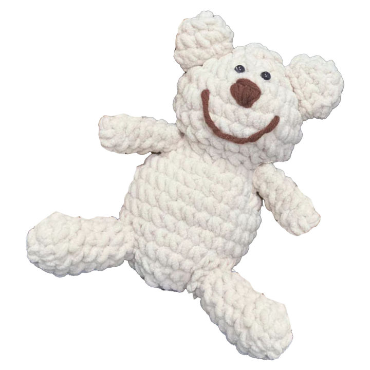 ชุดหมีถักโครเชท์ถักนิตติ้งสำหรับบ้านชุดหมีถักด้วยมือแบบ-diy-สำหรับเด็ก