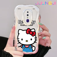 Jjlingji เคสสำหรับ OPPO F11 Pro A9 A9X เคส2019ลายการ์ตูน Hello Kitty ลายดีไซน์ใหม่เนื้อครีมขอบคลื่นนุ่มเคสมือถือกันกระแทกแบบใสปลอกโปร่งใสลายกล้องถ่ายรูปเรียบง่ายอ่อนโยนฝาครอบป้องกัน