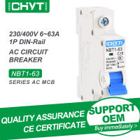 จัดส่งฟรี CHYT NBT1-63 1P 2P 3P 4P ในครัวเรือน Din Rail AC 230/400V 63A 6kA C ประเภท Air Switch Mini Circuit Breaker MCB-caicai store