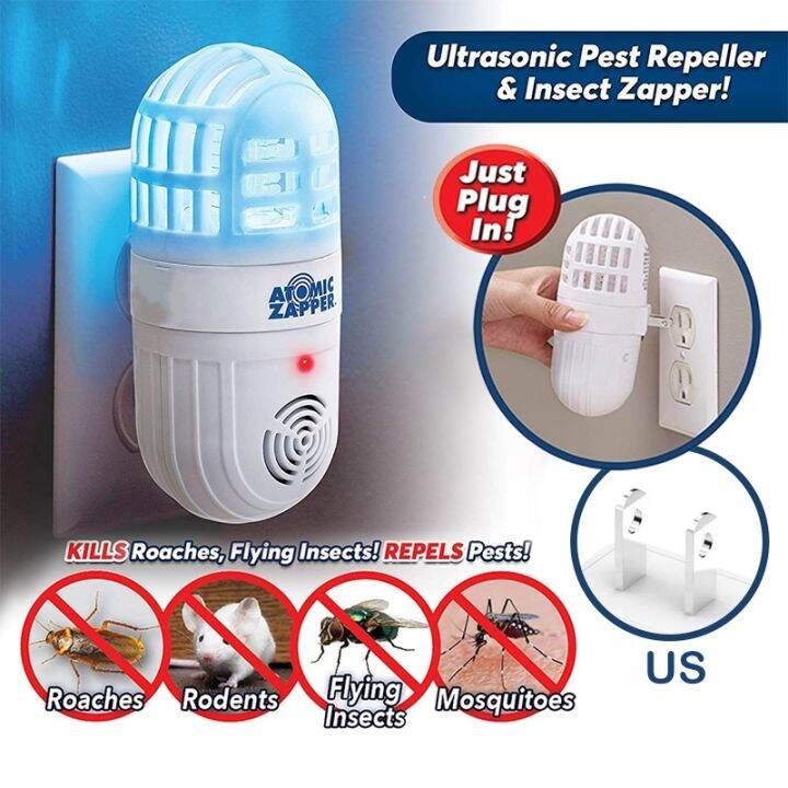 【COD】 Electric Mosquito Killer Effective Atomic Zapper Ultrasonic