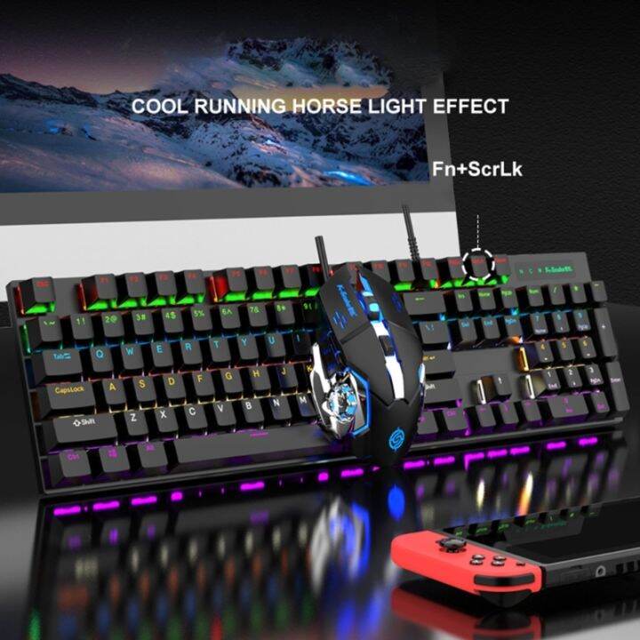 rgb-gaming-keyboard-และ-backlit-mouse-set-km600-usb-wired-gamer-mouse-and-keypad-combo-blue-switch-for-desktop-computer