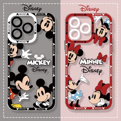 23New Disney Mickey Minnie Mouse Soft Silicone Case For Iphone 11 12 13 14 Pro Max Mini XR XS X 8 7 6 6S Plus SE 2020 Shockproof Cover