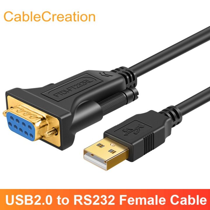 Cablecreation USB To RS232 Female Adapter Converter Cable DB9 Serial ...