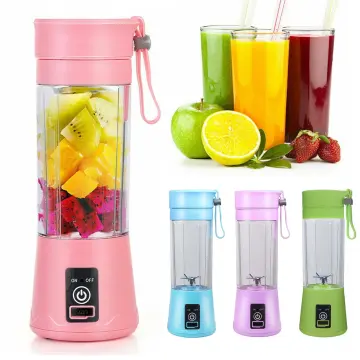 Portable Blender Cup,Electric USB Mini Juicer Blender For Shakes and  Smoothies, Juice,380ml, Six Blades Great for Mixing,Black