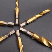 【❉HOT SALE❉】 xunreng4 1/4 "บิตก้าน Hex Countersink ตั้ง6ชิ้น/เซ็ต Hss ดอกสว่านเมตริกด้ายสกรูเกลียว M3 M4 M5 M6 M8 M10บิตก้านหกเหลี่ยม