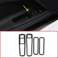 4Pcs Carbon Fiber Style ABS Car Door Side Storage Box Frame Trim For Jaguar XE X760 2015-2018 Car Essories