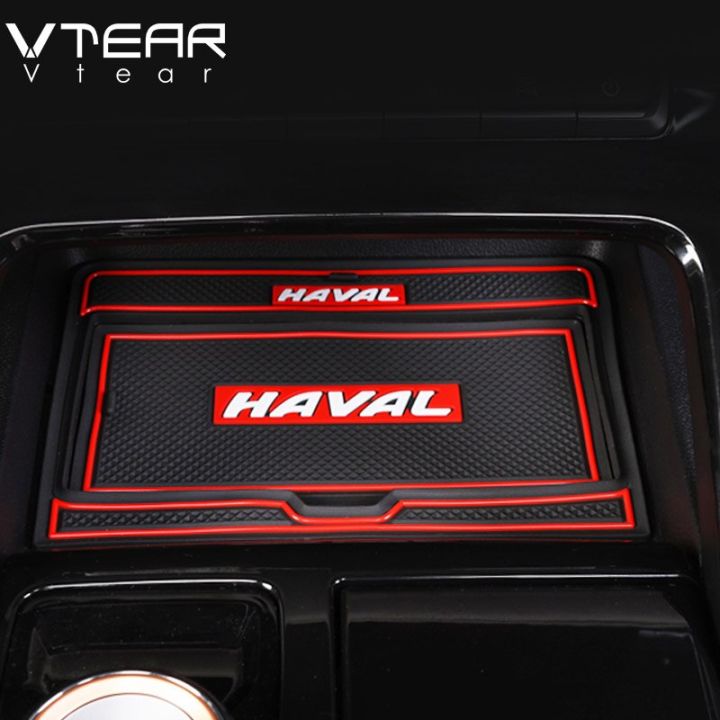 vtear-แผ่นรองช่องประตูกันลื่น-ที่วางแก้ว-pvc-กันฝุ่นอุปกรณ์เสริมรถยนต์สำหรับ-haval-h6-3rd-gen-2021-2022-2023