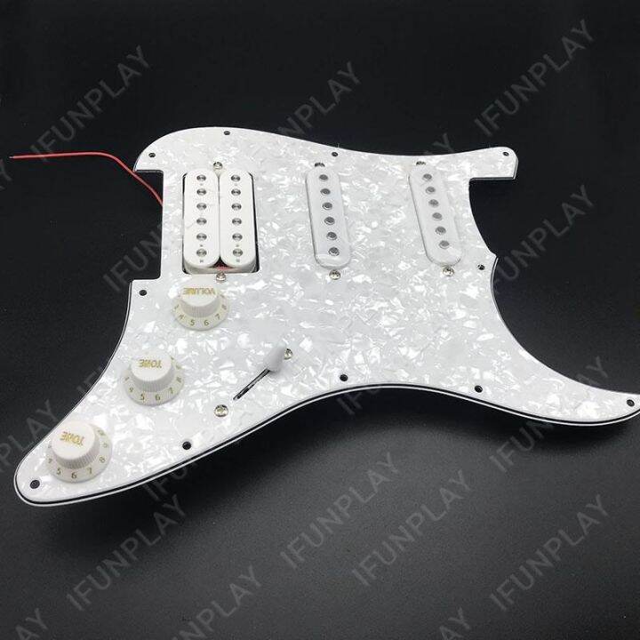 ssh-loaded-prewired-electric-guitar-pickguard-pickup-for-fd-st-style-guitar-white-pearl