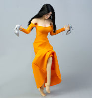 CE ของเล่น IC1002 16ทหารหญิงเซ็กซี่หนึ่งไหล่แขนยาวชุดราตรี Slim Mini Dress สำหรับ12นิ้ว Action FIGURE Doll