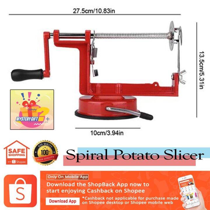 Heavy Duty Manual Spiral Potato Slicer Cucumber Tornado Twister Cutter