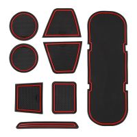 Anti-Slip Car Door Rubber Cup Cushion Red Gate Slot Pad for Toyota 86 Subaru BRZ GT86 FT86 Scion FR-S 2012-2019 Mat Accessories