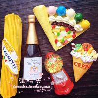 {6shop Department Store} Quot; 48 Postage Quot; Food Ice Crepe ของหวานแม่เหล็กติดตู้เย็นพาสต้า