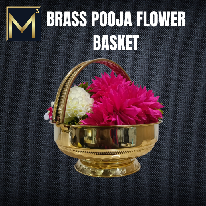 Brass Pooja Flower Basket/temple/wedding Lazada