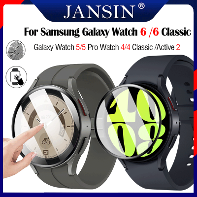 3D ภาพยนตร์เต็มจอ ฟิล์ม For Samsung Galaxy Watch 6 6 Classic 43mm 47mm/Galaxy Watch 5 / 5 Pro ฟิล์มกันรอย Samsung Watch 4 / 4 Classic / Active 2 40mm 44mm ป้องกันหน้าจอ HD Anti-Bubble