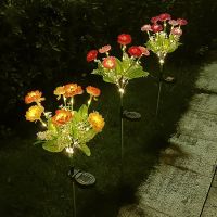 7 Heads Solar Orchid Rose Light outdoor Waterproof Garden Landscape Lamp Outdoor Lawn Home Decorative Flower Night Lights