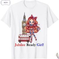 BULITE ปาร์ตี้ บุรุษ สตรี ยูเนี่ยนแจ็ค เสื้อยืด Jubilee พร้อมสาว สมเด็จพระราชินีฯ